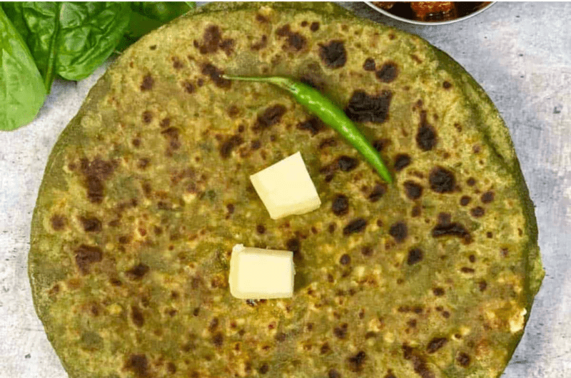 palak paratha